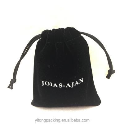 Recyclable Custom Black Velvet Jewelry Bag For Packaging